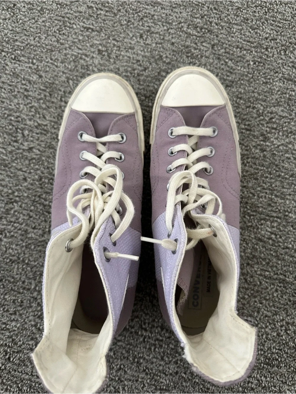 Converse High Top Sneakers - Lavender and Cream